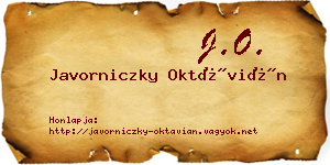 Javorniczky Oktávián névjegykártya